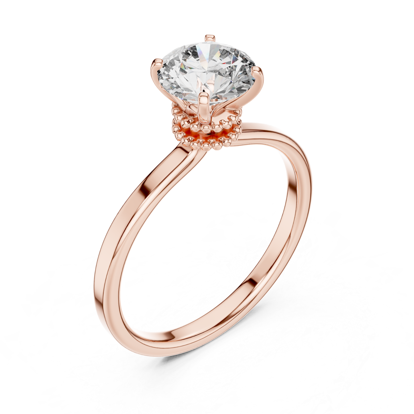 Round Diamond Classic Band Ring | 18K Gold Fine Jewelry