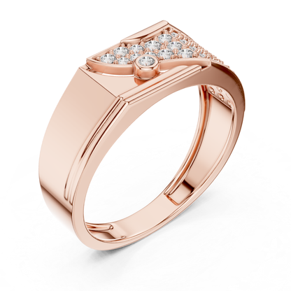 Round Diamond Luxury Band | Modern White Gold Statement Style