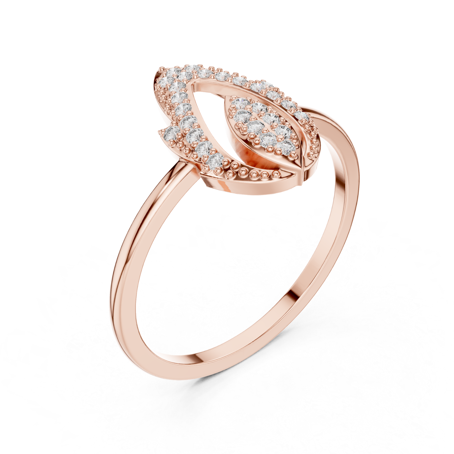 Pear Shape Open Diamond Ring | Elegant Luxury Style