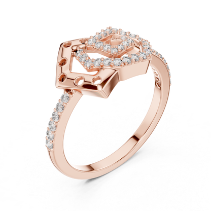 Hexagon Diamond Open Rings | Contemporary Luxury Style
