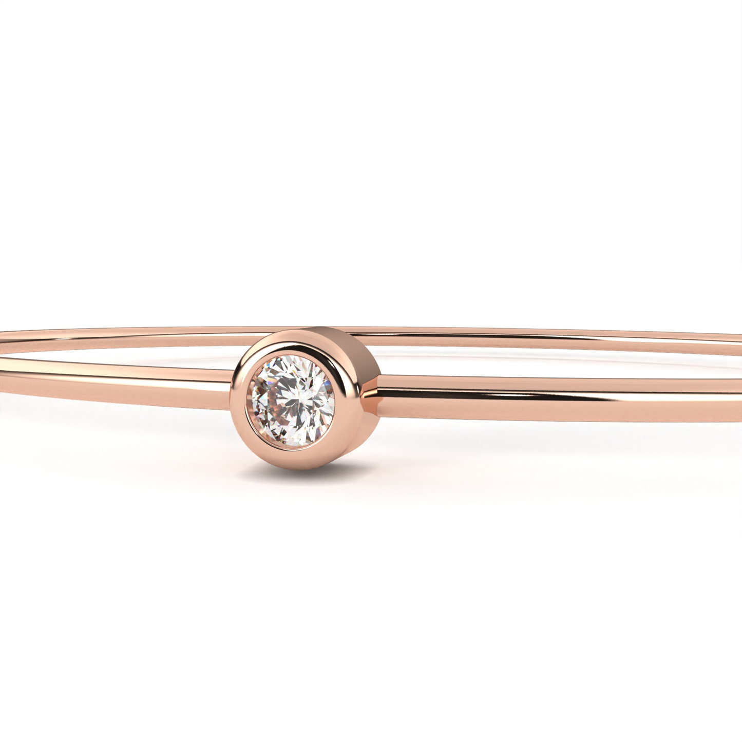 Klassisches Einzel-Diamantarmband | Edler Luxus aus 18K und 14K Gold