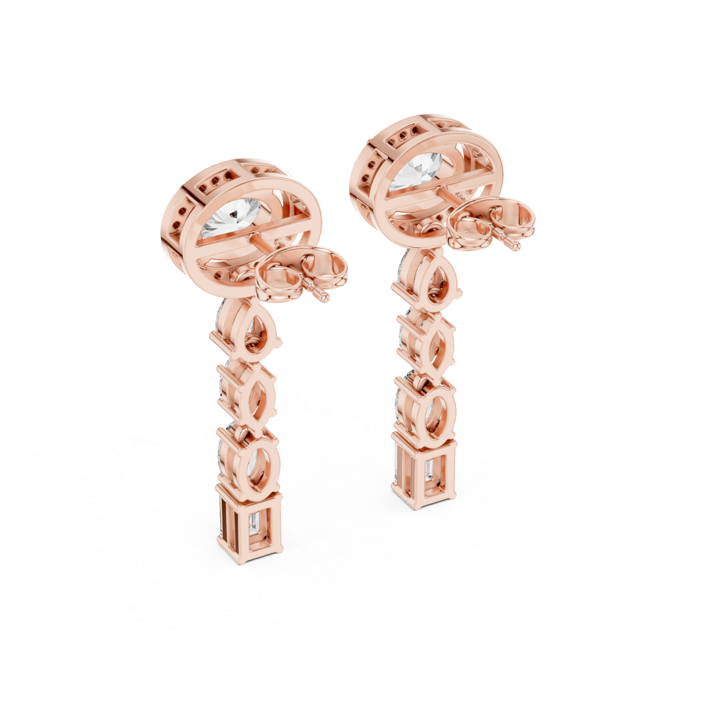 Oval Diamond Drop Earrings | Luxury Bridal Jewelry Style