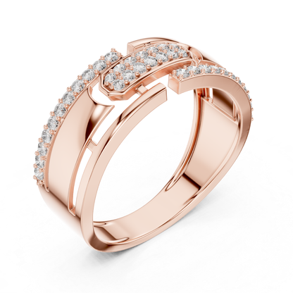 Invisible Set Diamond Modern Band Rings | Luxury White Gold Style