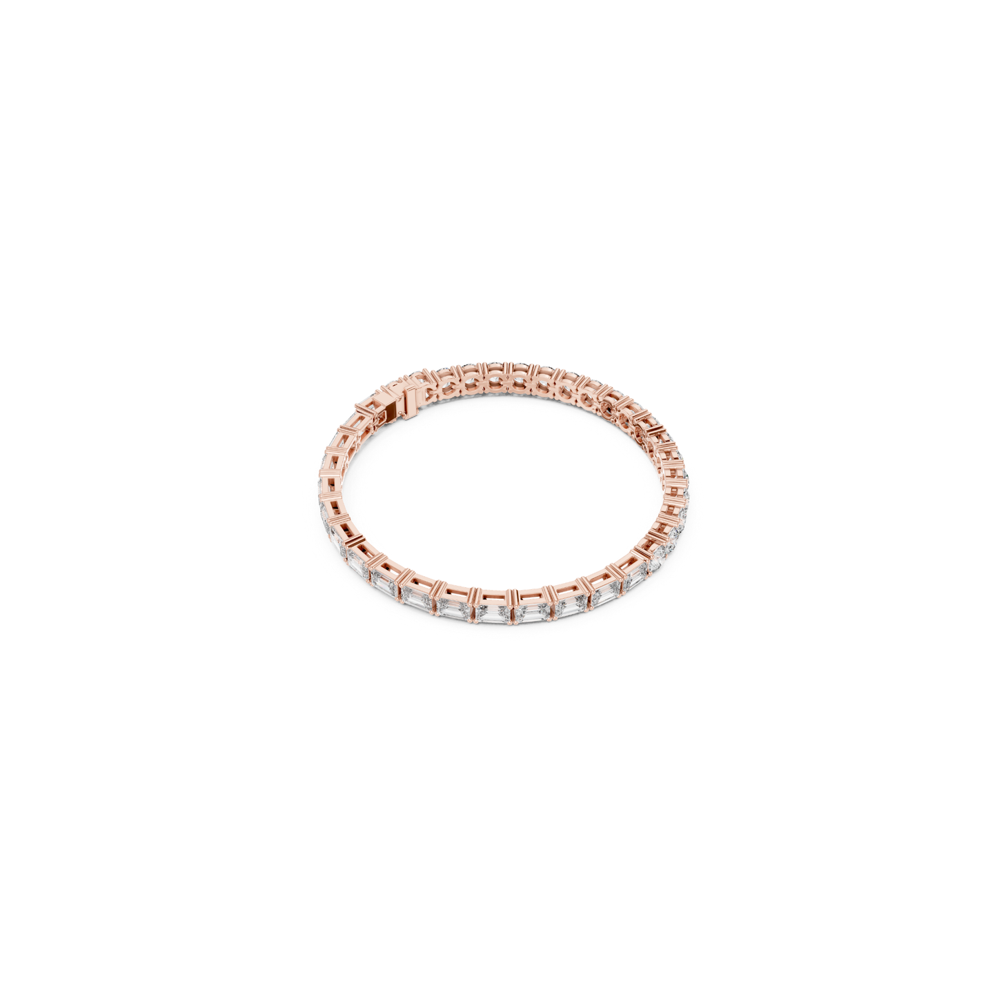 Round & Emerald Cut Diamond Tennis Bracelet | Luxury Elegance Style