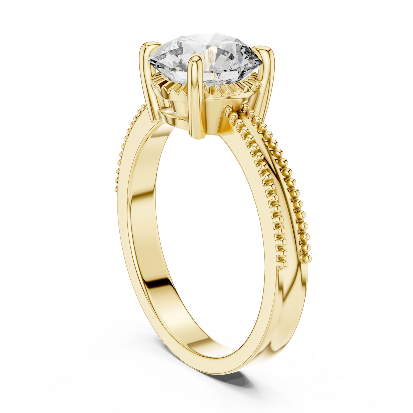 Round Diamond Double Edge Band Ring | Double the Brilliance