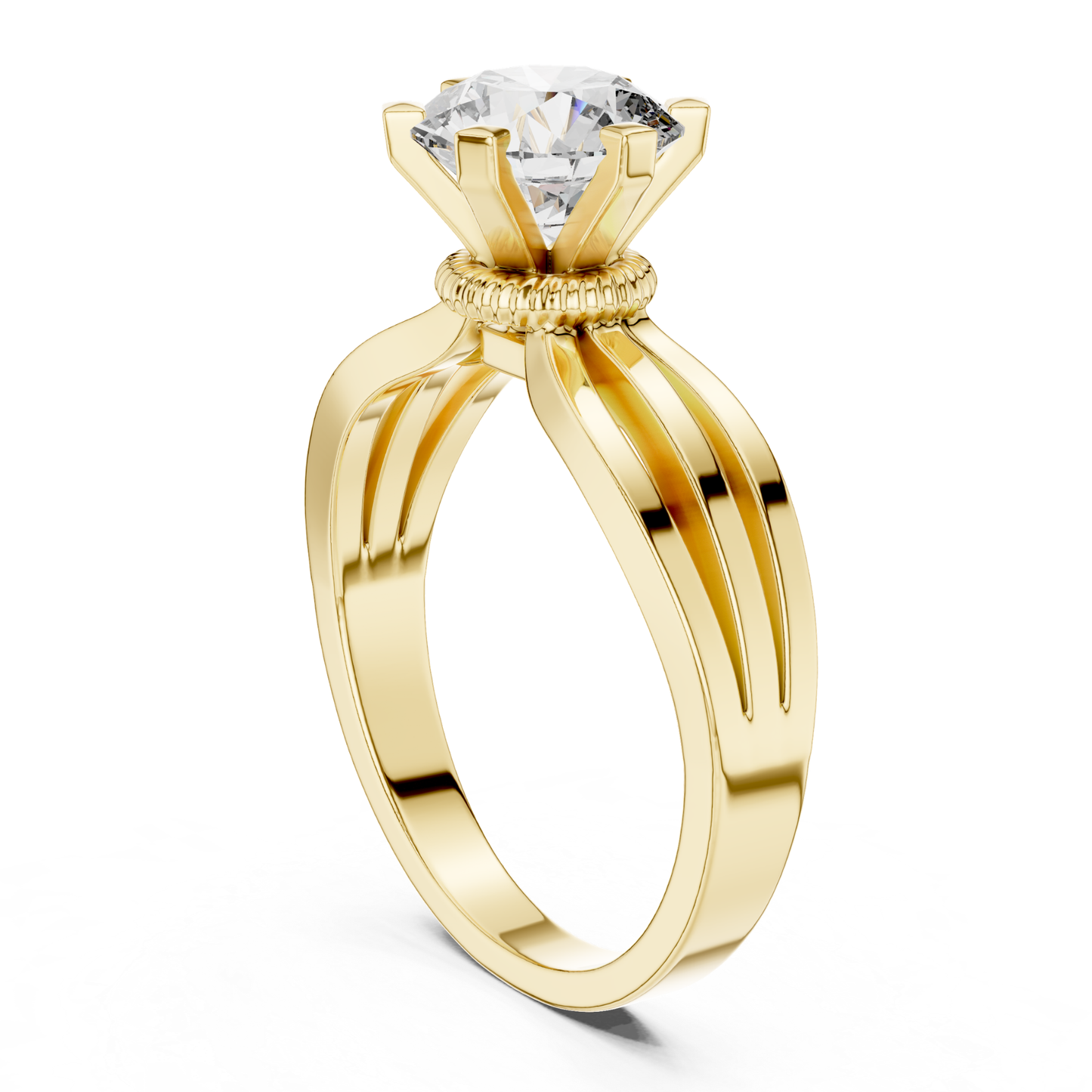 Round Diamond Layered Band Ring | Fine 18K 14K 10K Gold Luxe