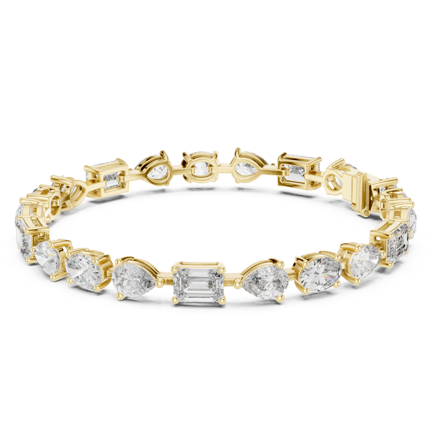 Mixed Shape Diamond Tennis Bracelet | Modern Luxury Style Design