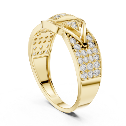 Round Diamond Luxury Band | Modern Geometric Style