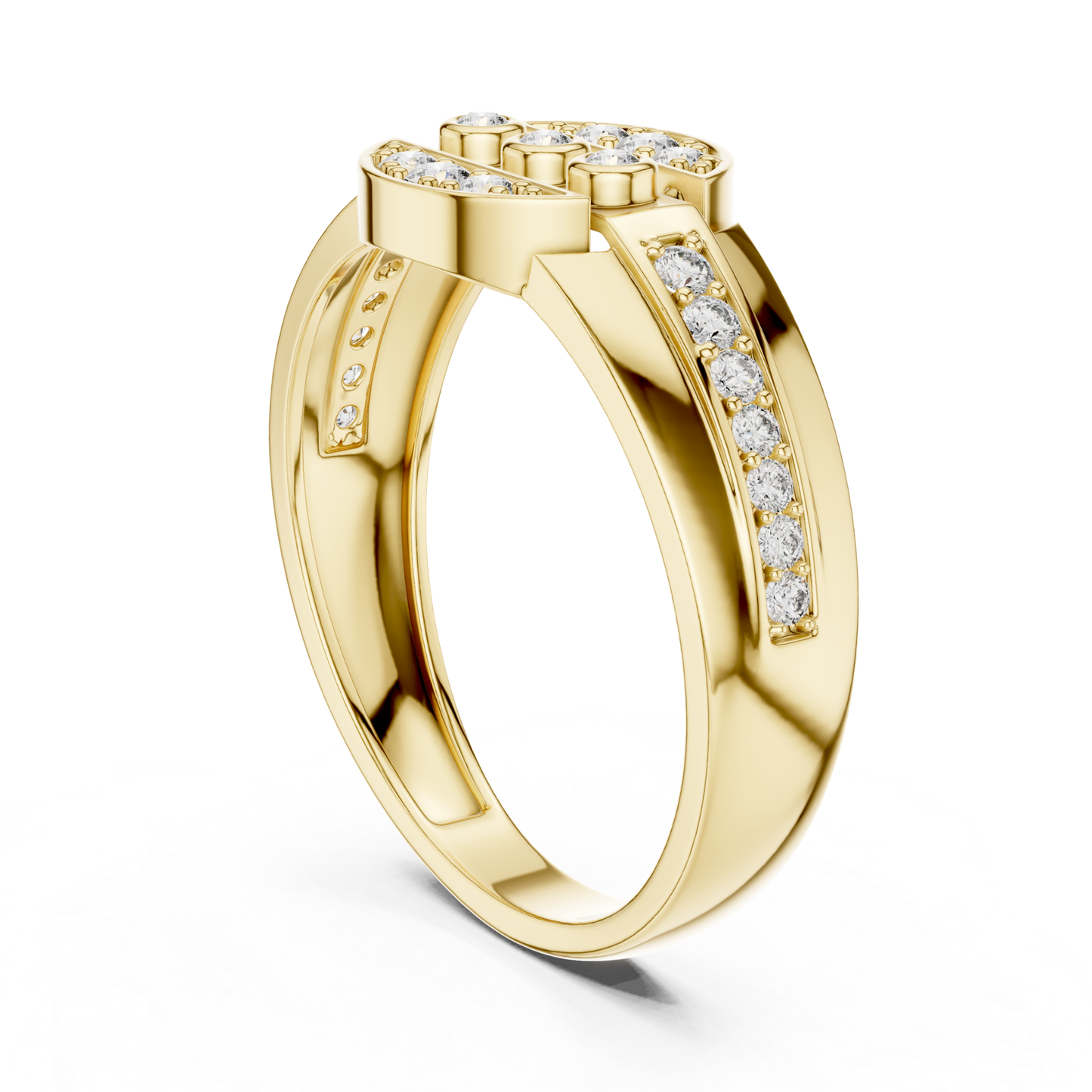 Modern Diamond Band Ring | Contemporary Luxury Style