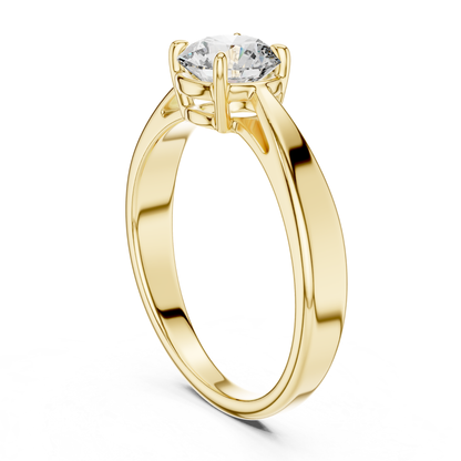 Round Diamond Classic Ring | 18K Gold Fine Jewelry