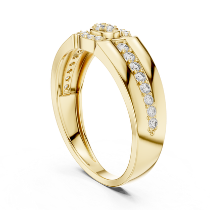 Round Diamond Cluster Band Ring | Modern Luxury Style