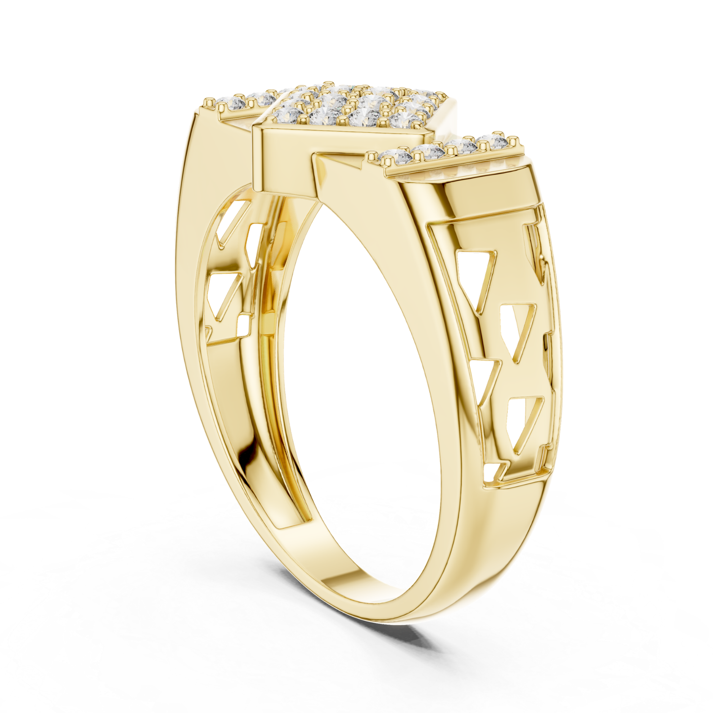 Princess Shape Round Diamond Ring | Modern Luxury Style