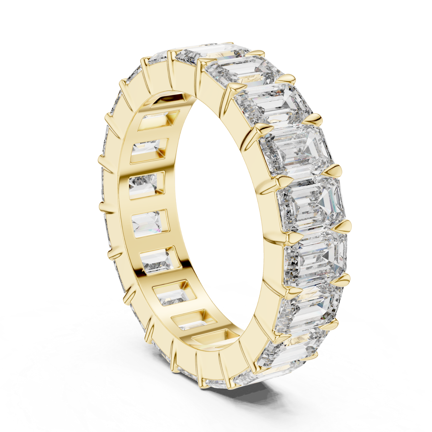 Emerald Cut Diamond Eternity Band | Infinite Step-Cut Brilliance