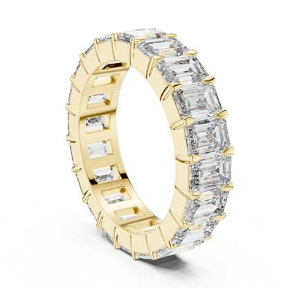 Emerald Cut Diamond Eternity Band | Infinite Step-Cut Brilliance