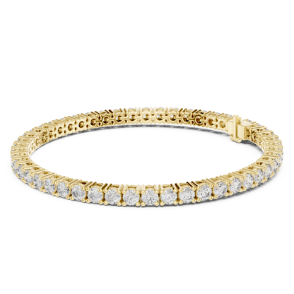 Round Cut Diamond Tennis Bracelet | Luxury White Gold Style