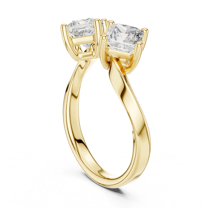 Princess Cut Open Wrap Diamond Ring | Modern Luxury Style