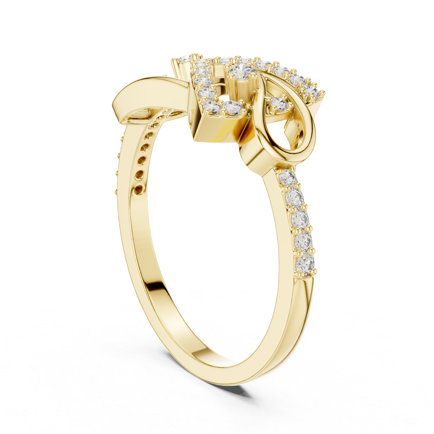 Princess Cut Open Wrap Diamond Ring | Modern Luxury Style