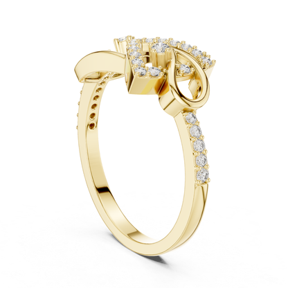 Princess Cut Open Wrap Diamond Ring | Modern Luxury Style