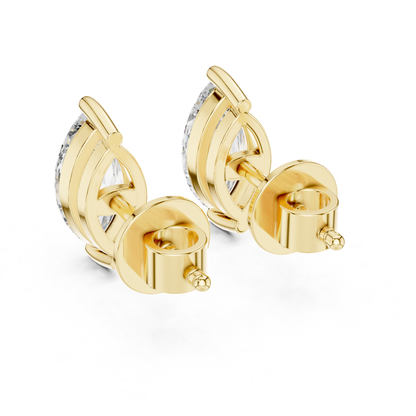 マーキースカットダイヤモンド スタッドピアス プロングセッティング | 18Kゴールド