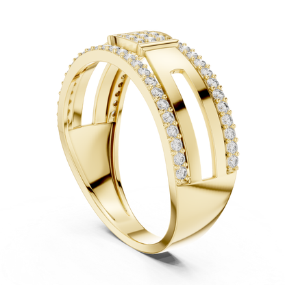 Luxury Men’s Diamond Band | Modern White Gold Wedding Style
