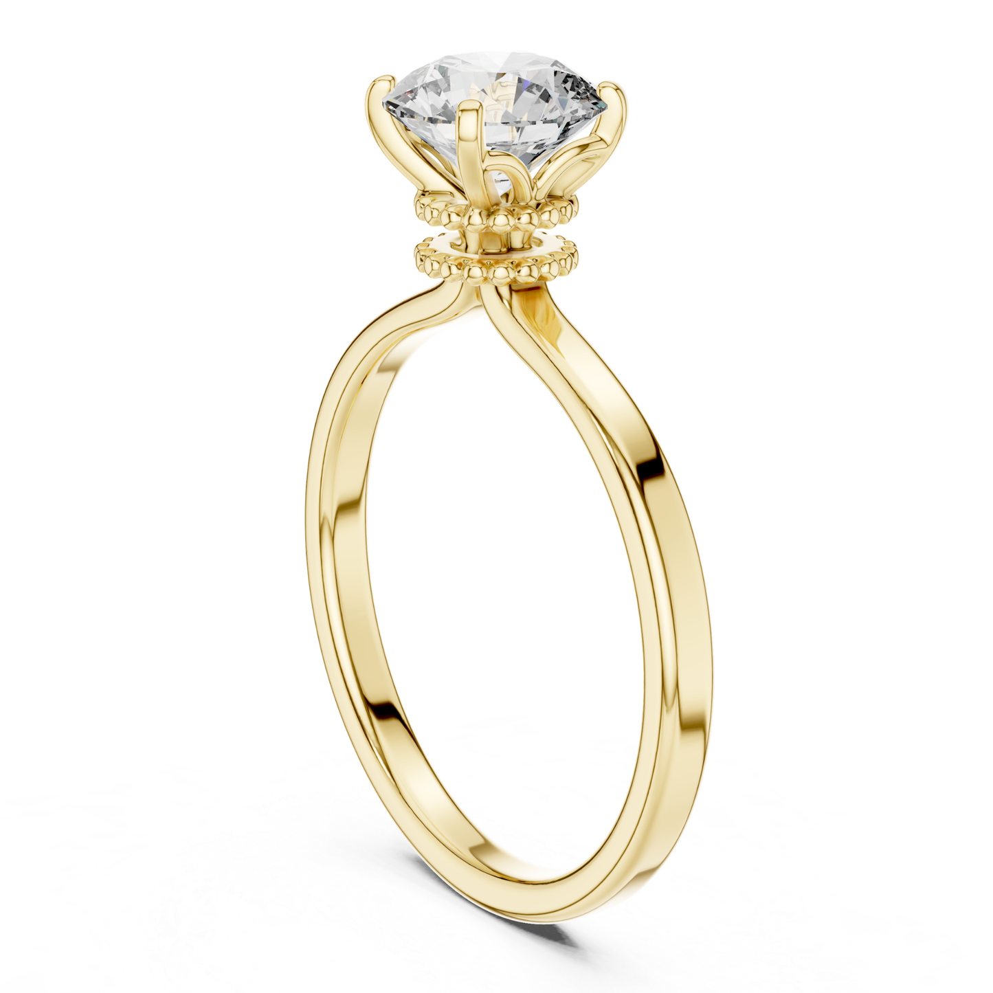 Round Diamond Classic Band Ring | 18K Gold Fine Jewelry