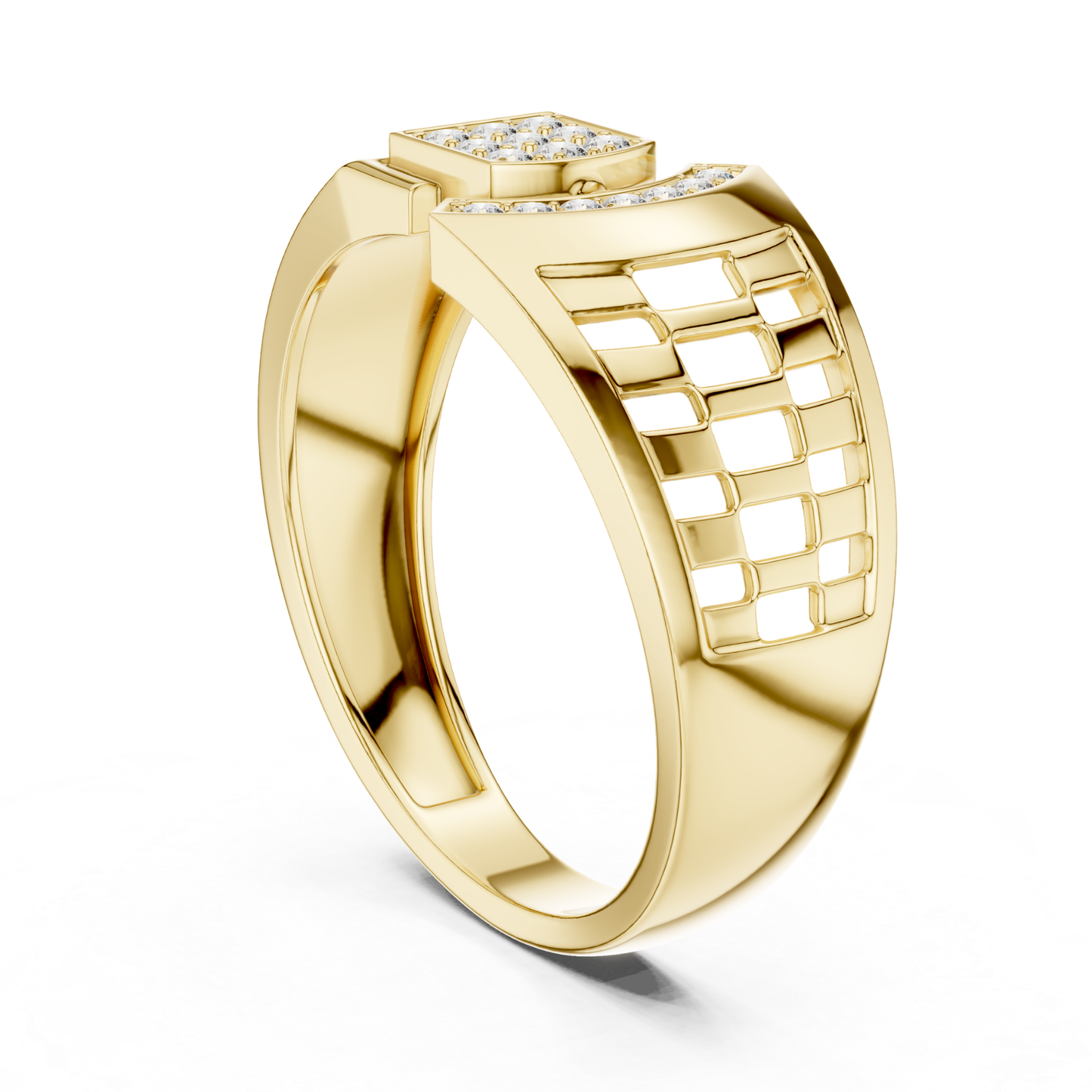 Men's Round Diamond Statement Rings | Modern Luxury Style