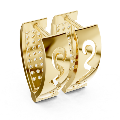 Rectangular Pave Diamond Hoop Earrings | Modern Luxe Brilliance