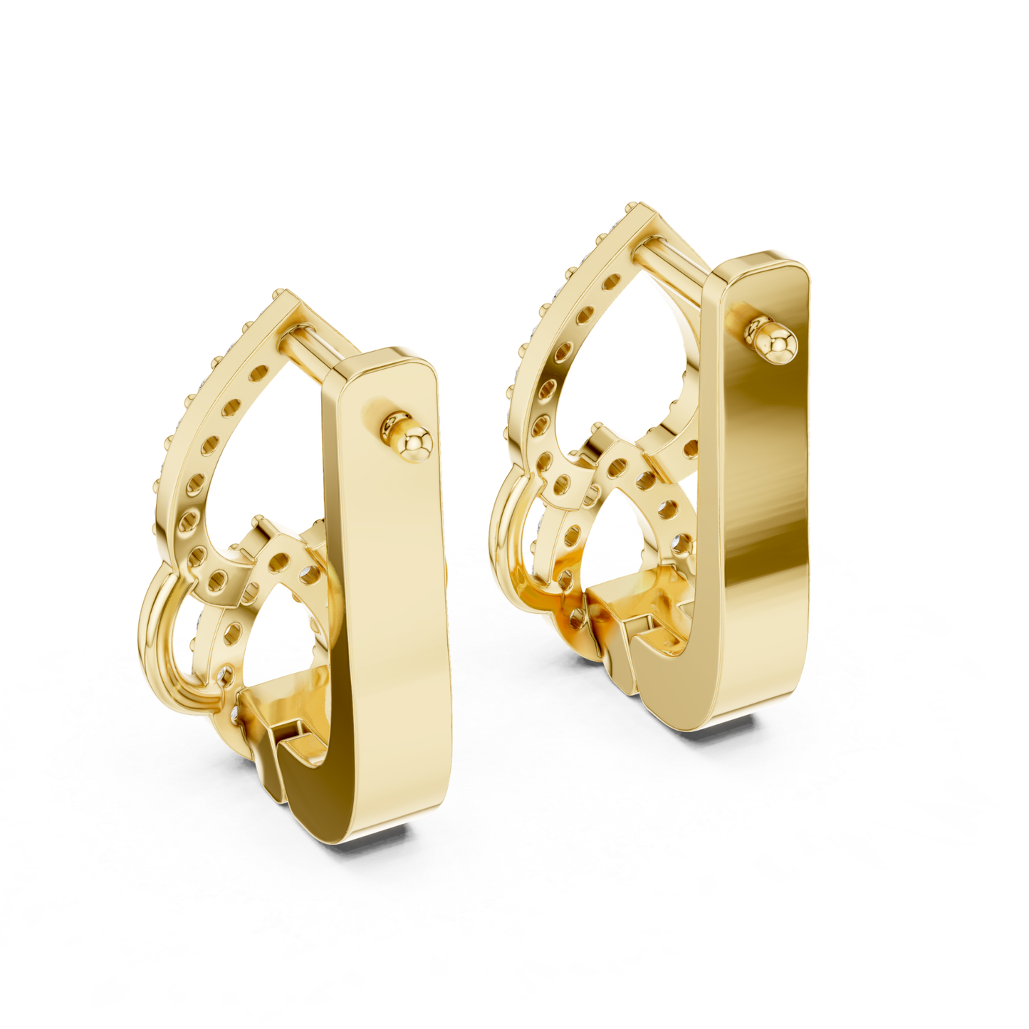 Elegant Diamond Drop Earrings with Teardrop Openwork Luxury