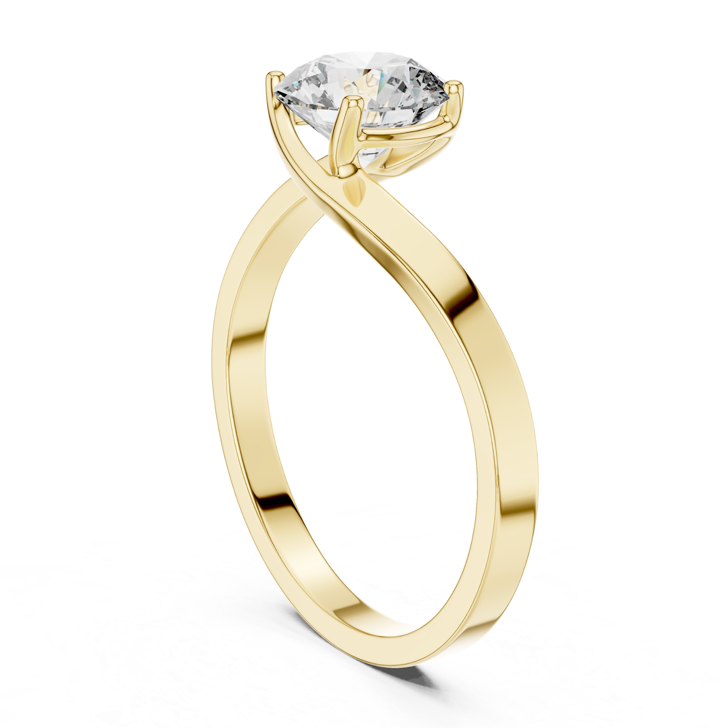 Round Diamond Open Band Ring | Where Brilliance Breathes Free