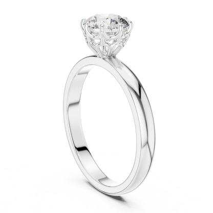Klassischer runder Diamantring | Edler Schmuck aus 18K Gold