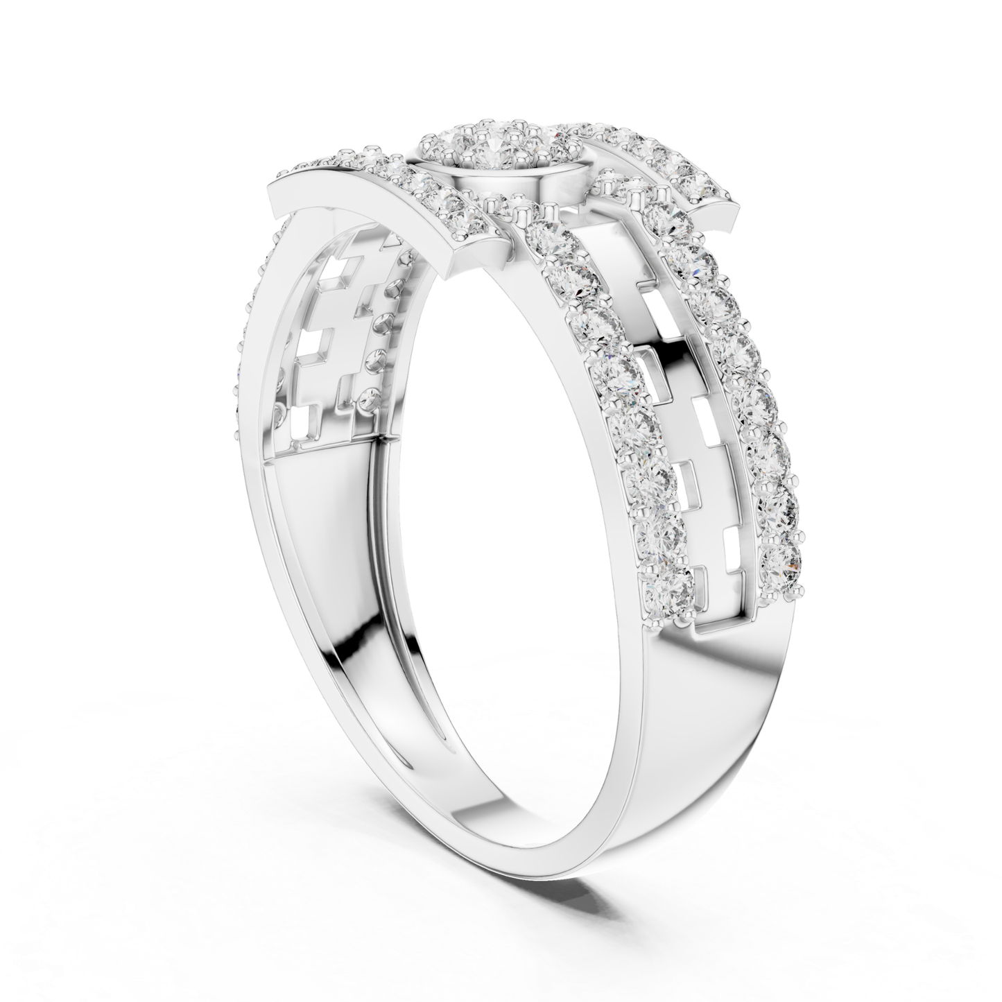 Luxury Diamond Open Wrap Rings | Contemporary White Gold Style