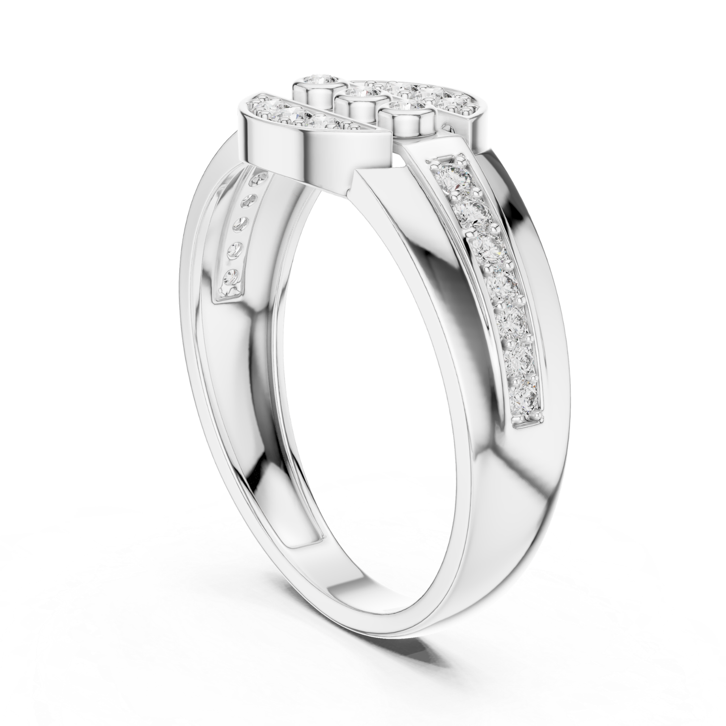 Modern Diamond Band Ring | Contemporary Luxury Style