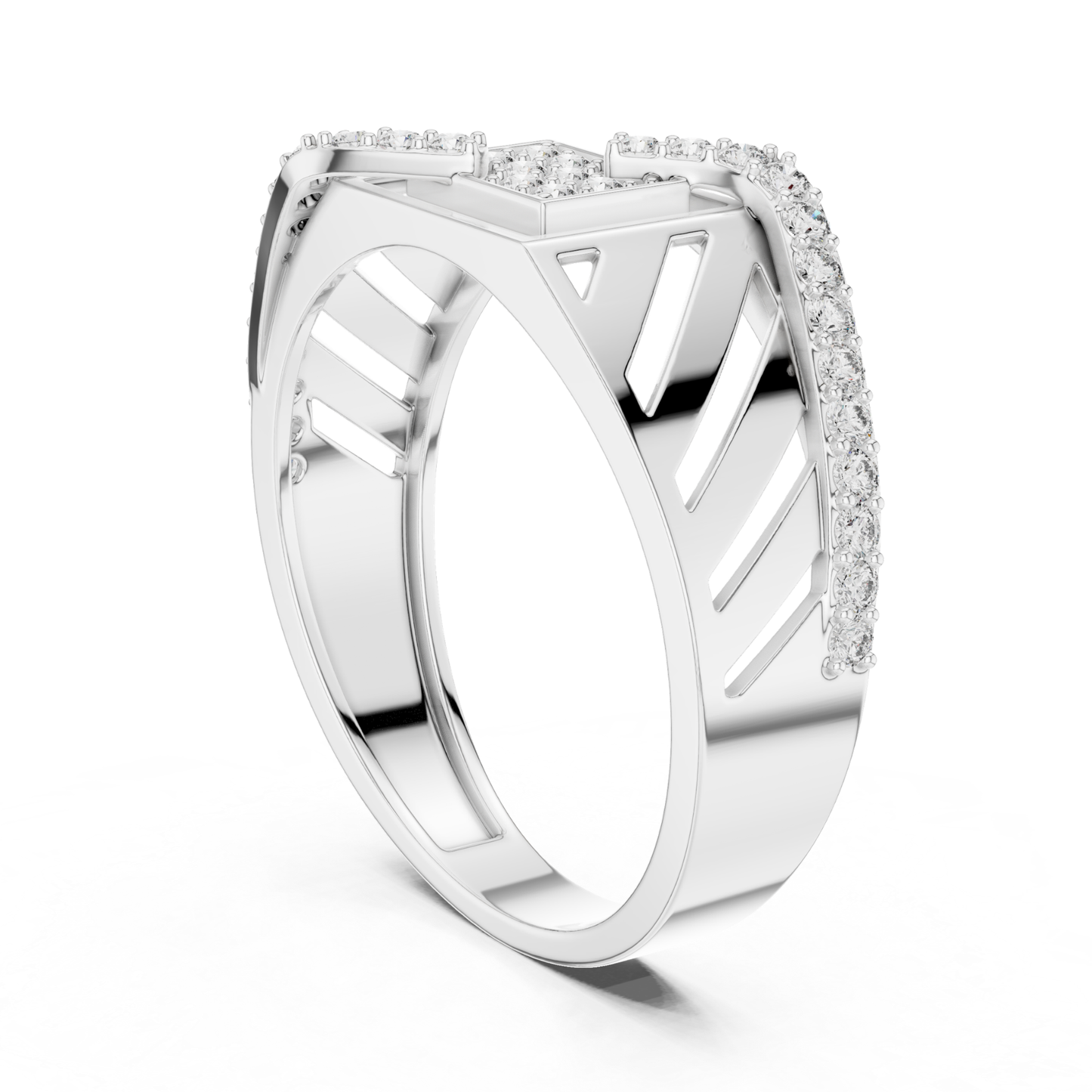 Roman Numeral Diamond Band | Modern Luxury Style