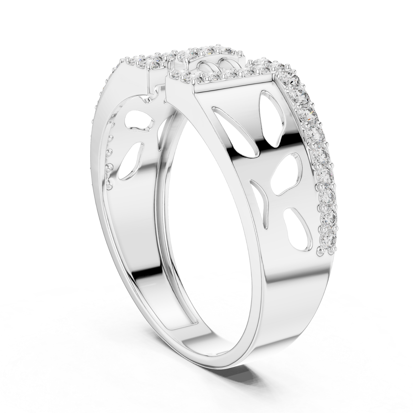 Luxury Diamond Open Band | Contemporary Statement Jewelry