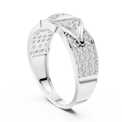 Round Diamond Luxury Band | Modern Geometric Style
