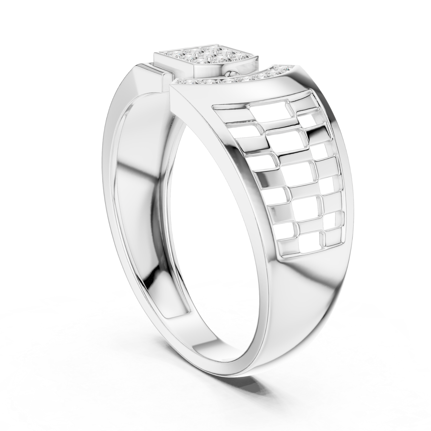 Men's Round Diamond Statement Rings | Modern Luxury Style