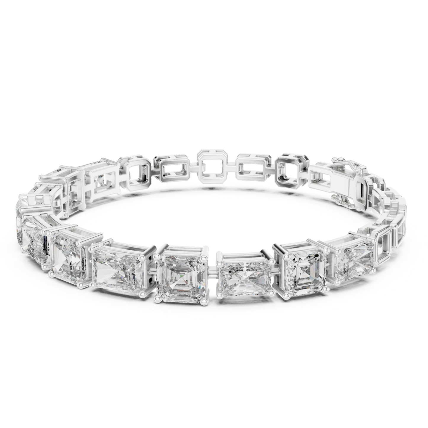 Emerald & Radiant Cut Diamond Tennis Bracelet | Luxury Style