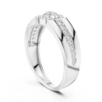 Round Diamond Cluster Band Ring | Modern Luxury Style