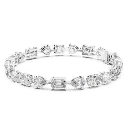 Mixed Shape Diamond Tennis Bracelet | Modern Luxury Style Design