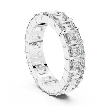 Emerald Cut Diamond Eternity Band | Infinite Step-Cut Brilliance