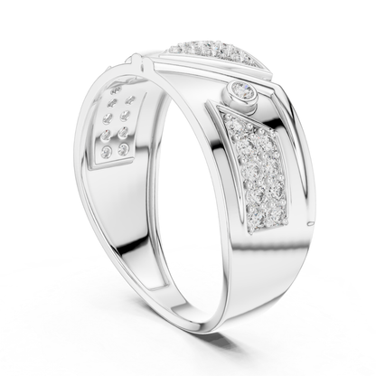 Luxury Triangle Diamond Band Rings | Modern Glamour Style