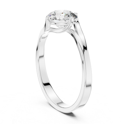 Round Diamond Wrap Band Ring | 18K Gold Fine Jewelry