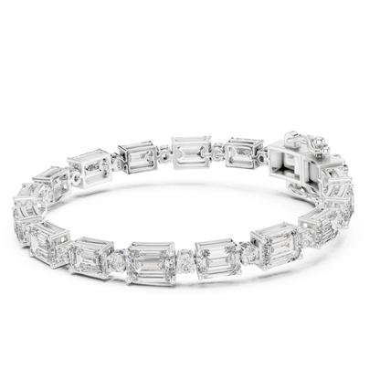 Emerald Cut Diamond Tennis Bracelet | Modern Luxury Jewelry Style
