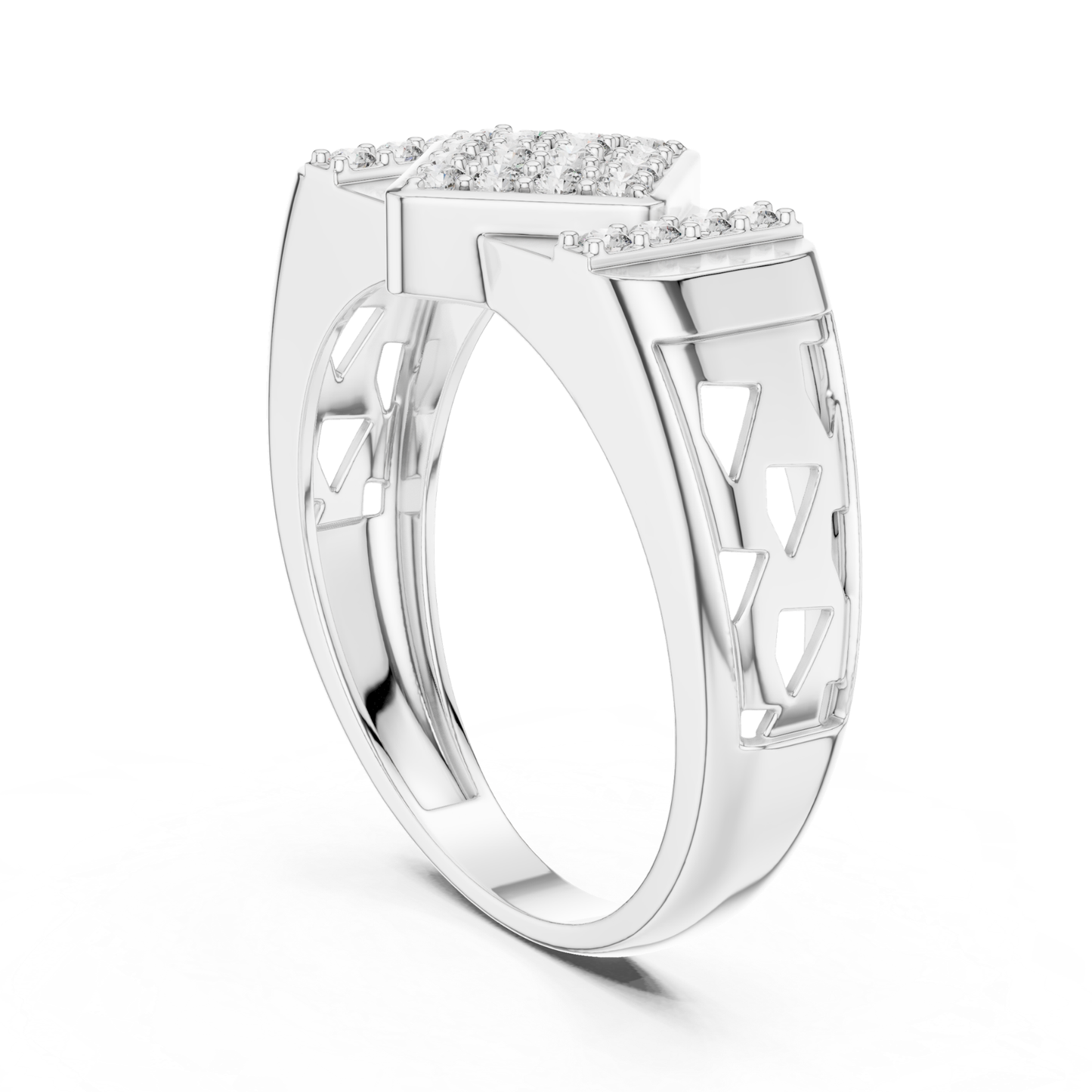 Princess Shape Round Diamond Ring | Modern Luxury Style