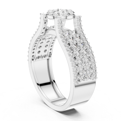 Flower Cluster Diamond Ring | Luxury Pave Gold Ring Style