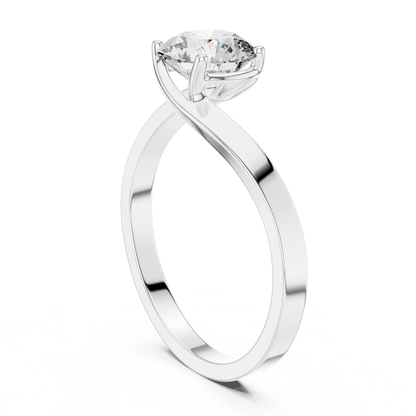 Round Diamond Open Band Ring | Where Brilliance Breathes Free