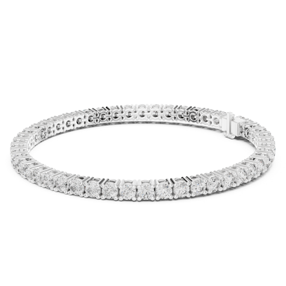 Round Cut Diamond Tennis Bracelet | Luxury White Gold Style