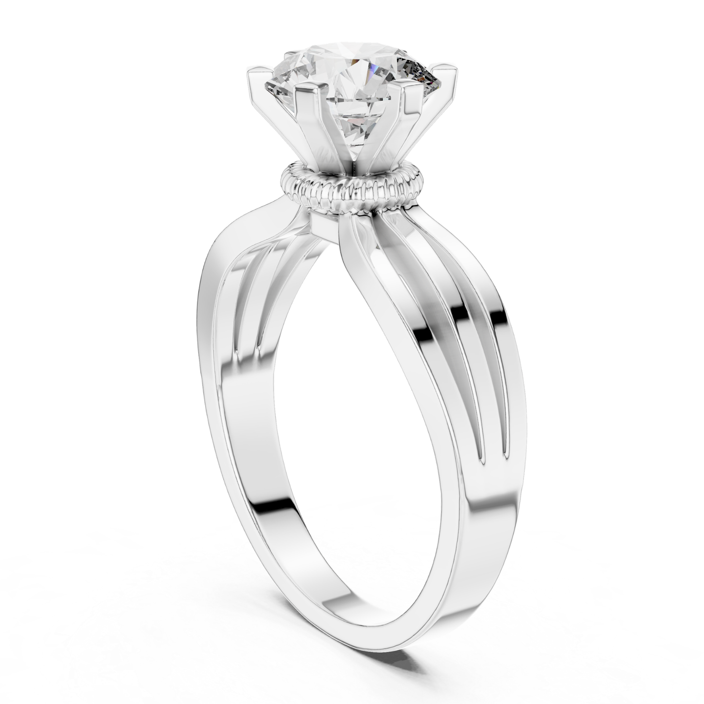 Round Diamond Layered Band Ring | Fine 18K 14K 10K Gold Luxe