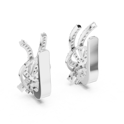 Twisted Diamond Drop Earrings with Criss Cross Elegance | Contemporary Luxury