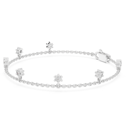 Diamond Station Chain Bracelet | Elegant Luxury Style